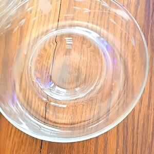 Clear Glass Dining Plate with Smooth Rim and Shallow Bowl Design